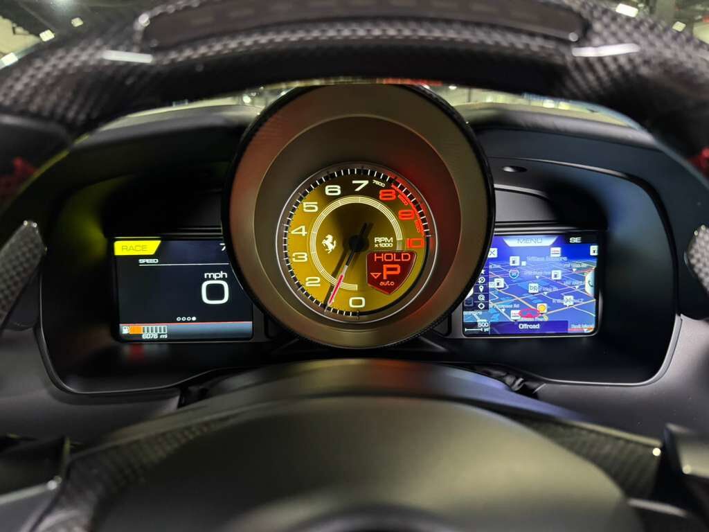 2022 Ferrari F8 Tributo Rosso Scuderia paint, carbon fiber steering wheel + LEDs, passenger display, front camera AND MORE!! Fort Lauderdale FL