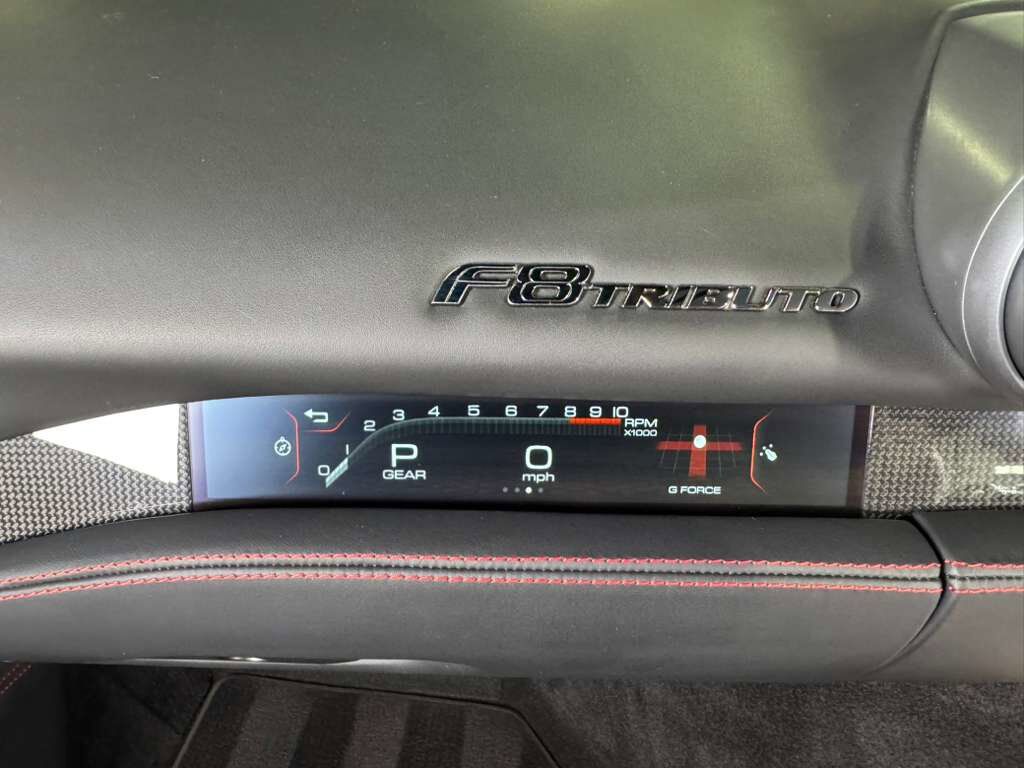 2022 Ferrari F8 Tributo Rosso Scuderia paint, carbon fiber steering wheel + LEDs, passenger display, front camera AND MORE!! Fort Lauderdale FL