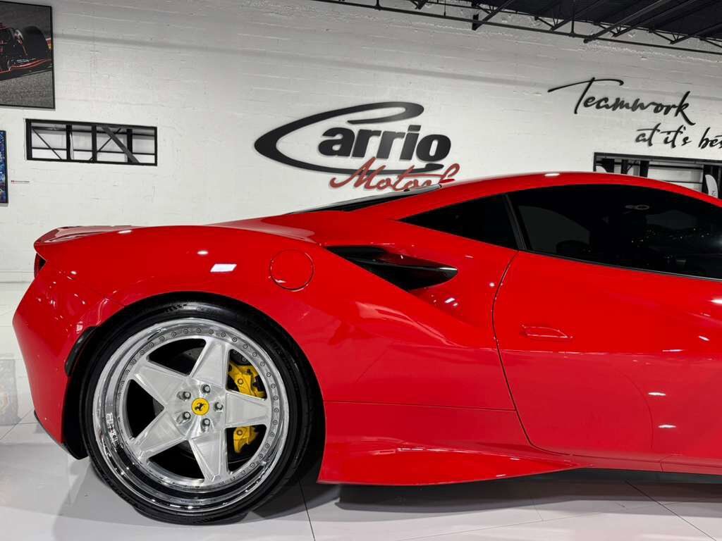 2022 Ferrari F8 Tributo Rosso Scuderia paint, carbon fiber steering wheel + LEDs, passenger display, front camera AND MORE!! Fort Lauderdale FL