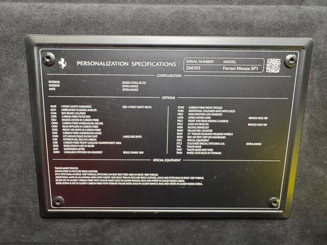 2022 Ferrari Monza SP1 TAILOR MADE BUILD! DELIVERY MILES!! Rosso Corsa paint, racing driver set, carbon galore & MUCH MORE! Fort Lauderdale FL