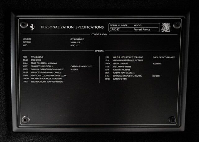 2022 Ferrari Roma ($275,375 MSRP) *SPECIAL ORDER COLOR- BLU ROMA* *MAGNERIDE* *1-OWNER* *ONLY 6800 MILES* San Diego CA