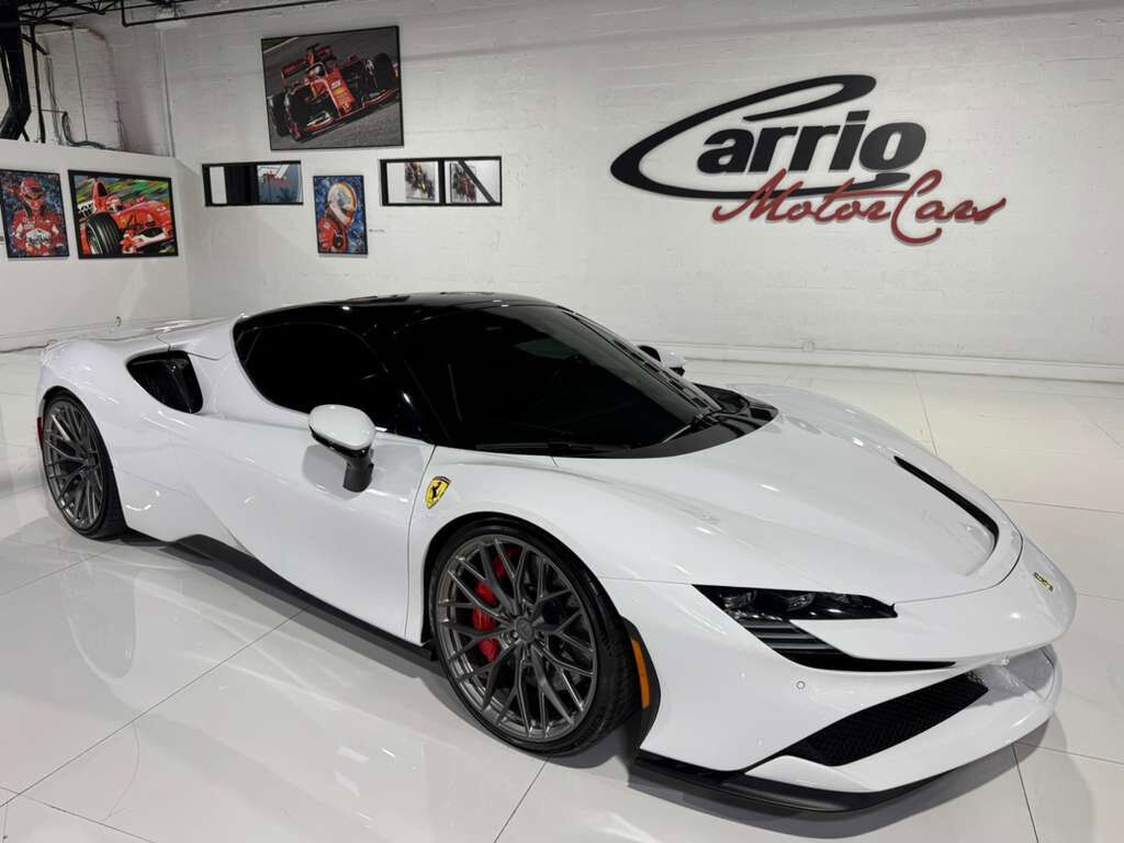 2022 Ferrari SF90 Spider Bianco Cervino paint, Rosso Ferrari interior, JBL Professional audio carbon galore AND MUCH MORE!! Fort Lauderdale FL