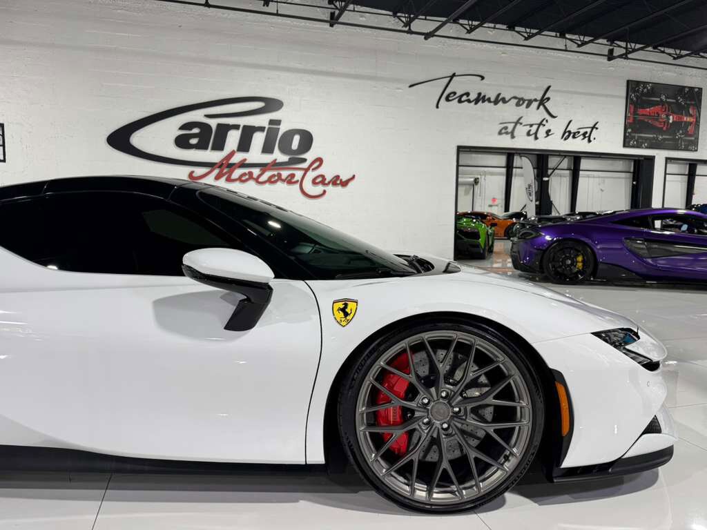 2022 Ferrari SF90 Spider Bianco Cervino paint, Rosso Ferrari interior, JBL Professional audio carbon galore AND MUCH MORE!! Fort Lauderdale FL