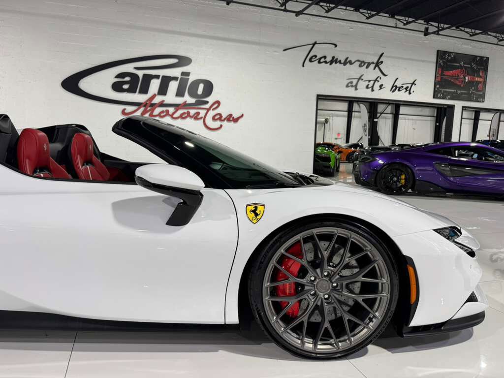2022 Ferrari SF90 Spider Bianco Cervino paint, Rosso Ferrari interior, JBL Professional audio carbon galore AND MUCH MORE!! Fort Lauderdale FL