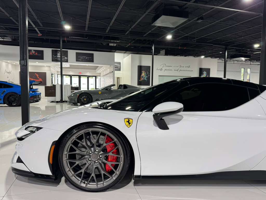 2022 Ferrari SF90 Spider Bianco Cervino paint, Rosso Ferrari interior, JBL Professional audio carbon galore AND MUCH MORE!! Fort Lauderdale FL
