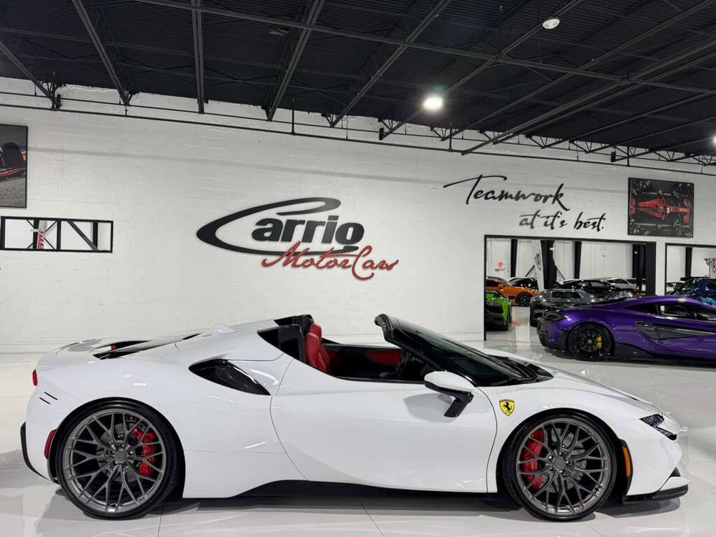 2022 Ferrari SF90 Spider Bianco Cervino paint, Rosso Ferrari interior, JBL Professional audio carbon galore AND MUCH MORE!! Fort Lauderdale FL