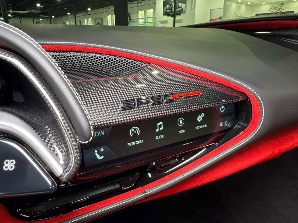 2022 Ferrari SF90 Spider Bianco Cervino paint, Rosso Ferrari interior, JBL Professional audio carbon galore AND MUCH MORE!! Fort Lauderdale FL