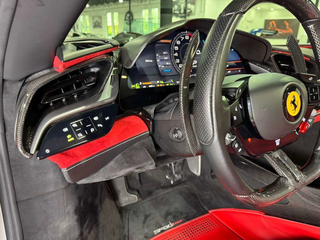 2022 Ferrari SF90 Spider Bianco Cervino paint, Rosso Ferrari interior, JBL Professional audio carbon galore AND MUCH MORE!! Fort Lauderdale FL