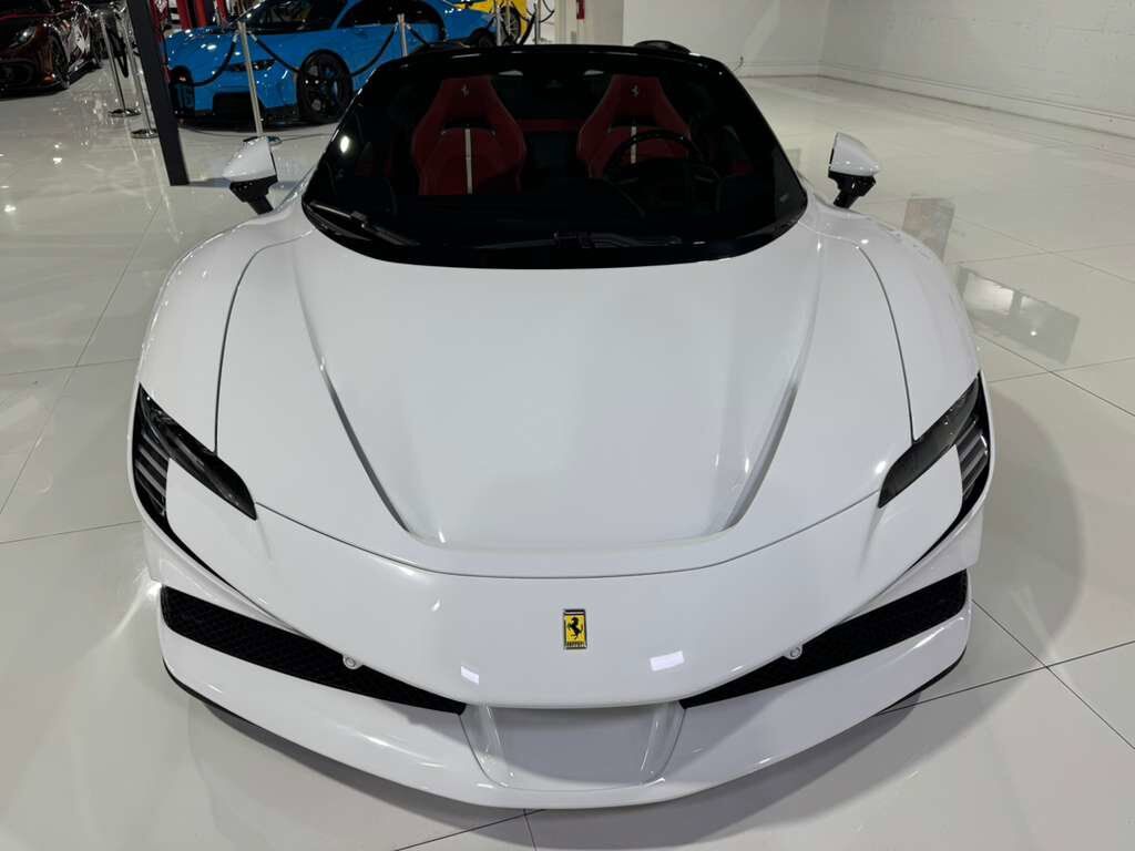 2022 Ferrari SF90 Spider Bianco Cervino paint, Rosso Ferrari interior, JBL Professional audio carbon galore AND MUCH MORE!!