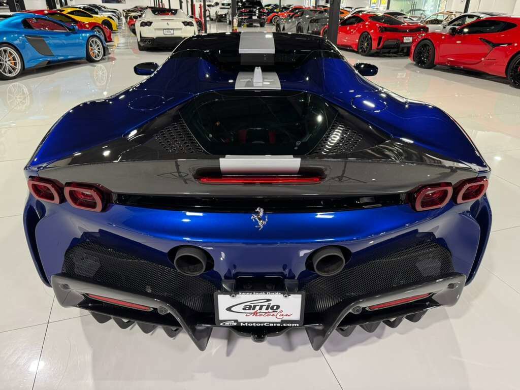 2022 Ferrari SF90 Spider Blu Elettrico paint,painted livrea,carbon racing seats,JBL audio,Apple CarPlay,carbon galore & MORE! Fort Lauderdale FL