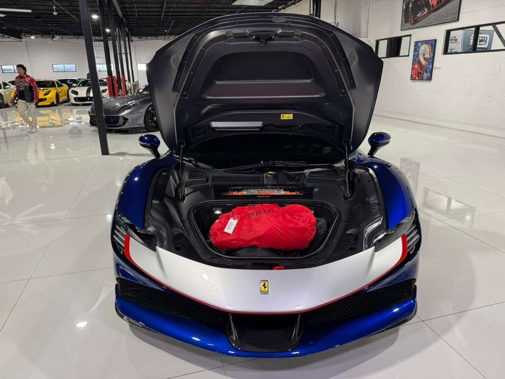 2022 Ferrari SF90 Spider Blu Elettrico paint,painted livrea,carbon racing seats,JBL audio,Apple CarPlay,carbon galore & MORE! Fort Lauderdale FL