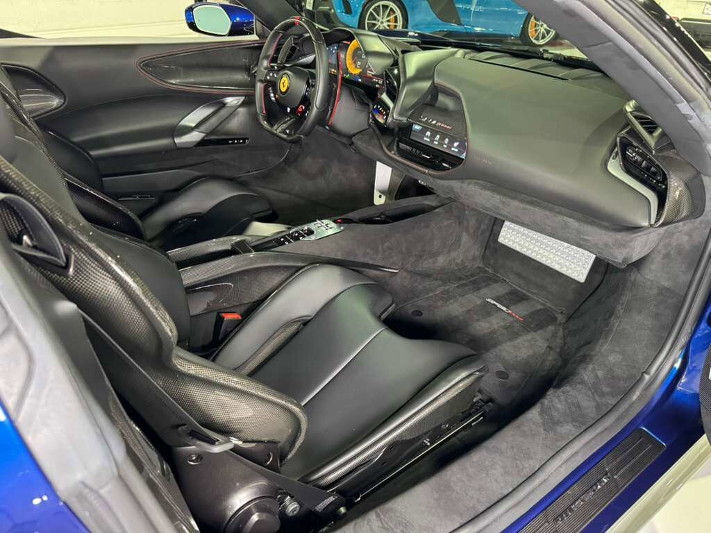 2022 Ferrari SF90 Spider Blu Elettrico paint,painted livrea,carbon racing seats,JBL audio,Apple CarPlay,carbon galore & MORE! Fort Lauderdale FL