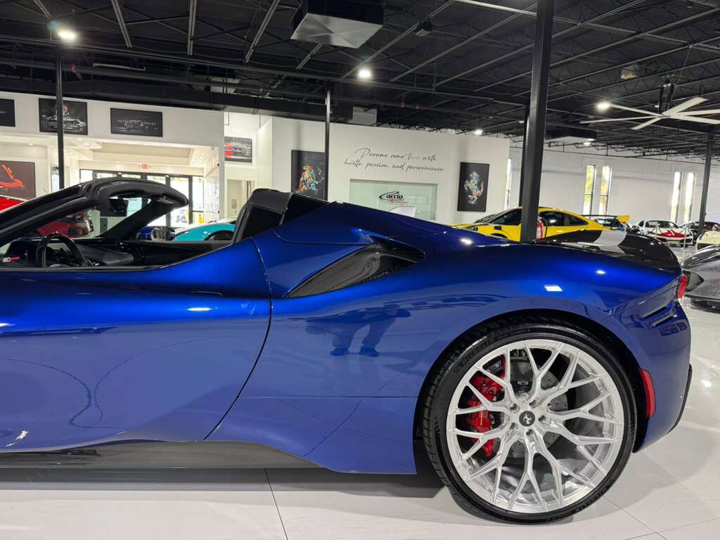 2022 Ferrari SF90 Spider Blu Elettrico paint,painted livrea,carbon racing seats,JBL audio,Apple CarPlay,carbon galore & MORE! Fort Lauderdale FL