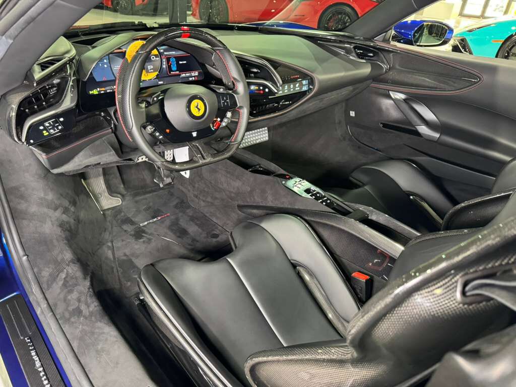 2022 Ferrari SF90 Spider Blu Elettrico paint,painted livrea,carbon racing seats,JBL audio,Apple CarPlay,carbon galore & MORE! Fort Lauderdale FL