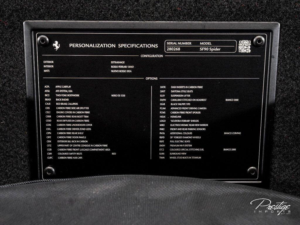 2022 Ferrari SF90 Spider Convertible North Miami Beach FL