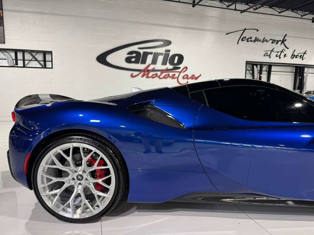 2022 Ferrari SF90 Spider MASSIVE $826,928 STICKER!! Blu Elettrico paint,carbon racing seats,JBL audio,carbon galore & MORE! Fort Lauderdale FL