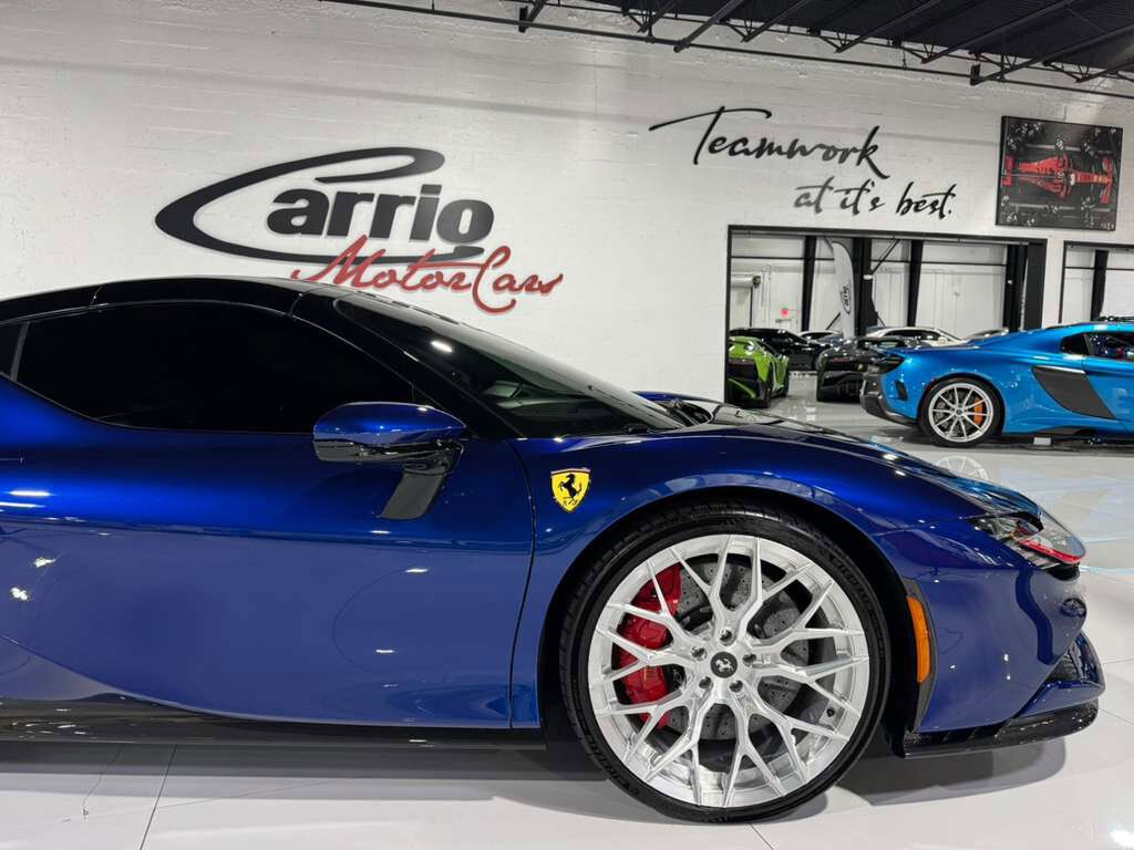 2022 Ferrari SF90 Spider MASSIVE $826,928 STICKER!! Blu Elettrico paint,carbon racing seats,JBL audio,carbon galore & MORE! Fort Lauderdale FL