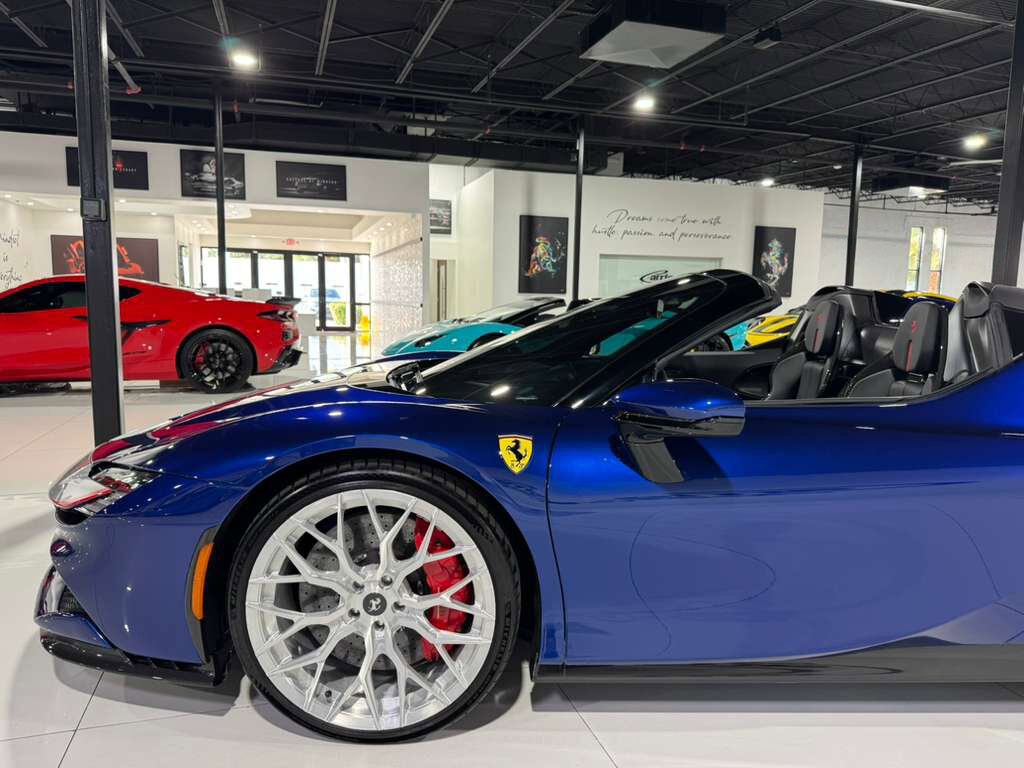 2022 Ferrari SF90 Spider MASSIVE $826,928 STICKER!! Blu Elettrico paint,carbon racing seats,JBL audio,carbon galore & MORE! Fort Lauderdale FL