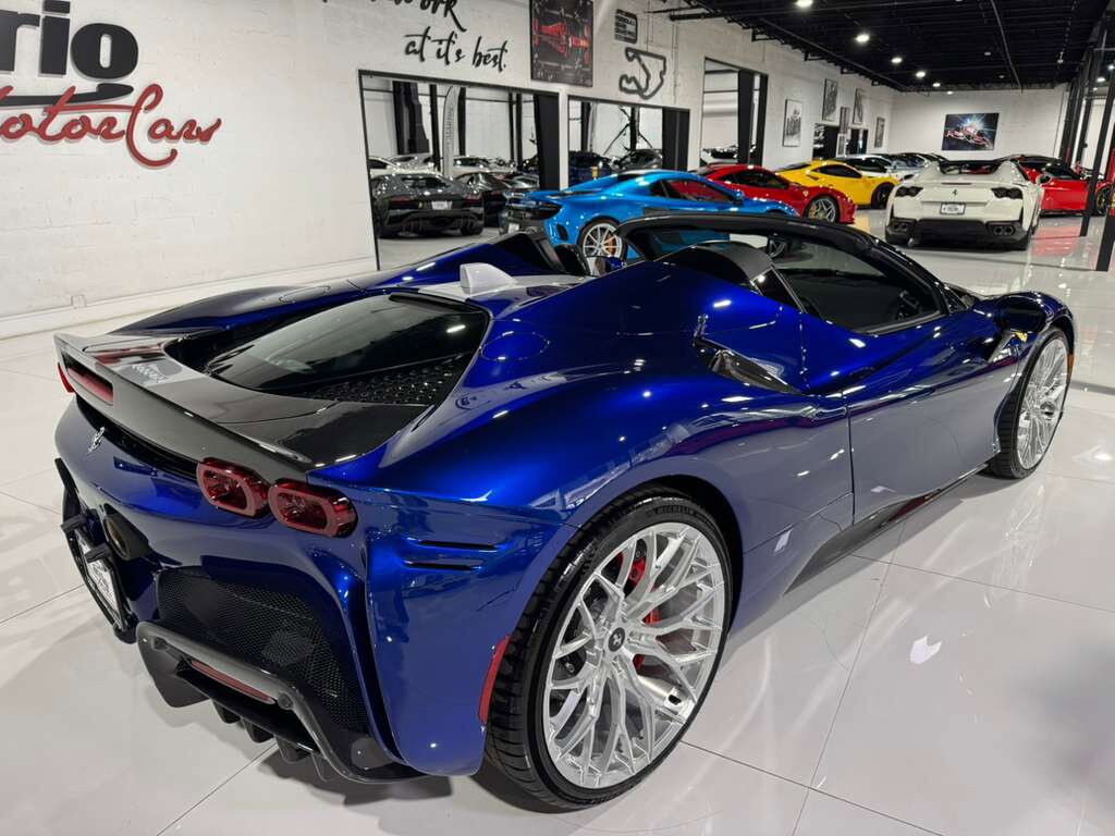 2022 Ferrari SF90 Spider MASSIVE $826,928 STICKER!! Blu Elettrico paint,carbon racing seats,JBL audio,carbon galore & MORE! Fort Lauderdale FL