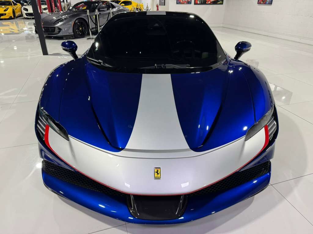 2022 Ferrari SF90 Spider MASSIVE $826,928 STICKER!! Blu Elettrico paint,carbon racing seats,JBL audio,carbon galore & MORE! Fort Lauderdale FL
