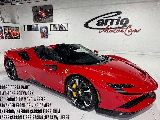 2022 Ferrari SF90 Spider Rosso Corsa paint, two-tone bodywork, racing seats w/ lifter, forged wheels,carbon galore AND MORE!! Fort Lauderdale FL