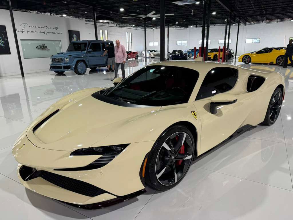 2022 Ferrari SF90 Stradale Avorio paint, Rosso Ferrari interior, forged wheels, racing seats, carbon galore AND MUCH MORE!!! Fort Lauderdale FL