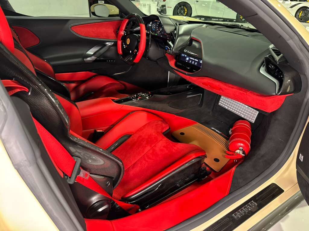 2022 Ferrari SF90 Stradale Avorio paint, Rosso Ferrari interior, forged wheels, racing seats, carbon galore AND MUCH MORE!!! Fort Lauderdale FL
