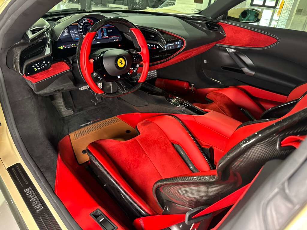 2022 Ferrari SF90 Stradale Avorio paint, Rosso Ferrari interior, forged wheels, racing seats, carbon galore AND MUCH MORE!!! Fort Lauderdale FL