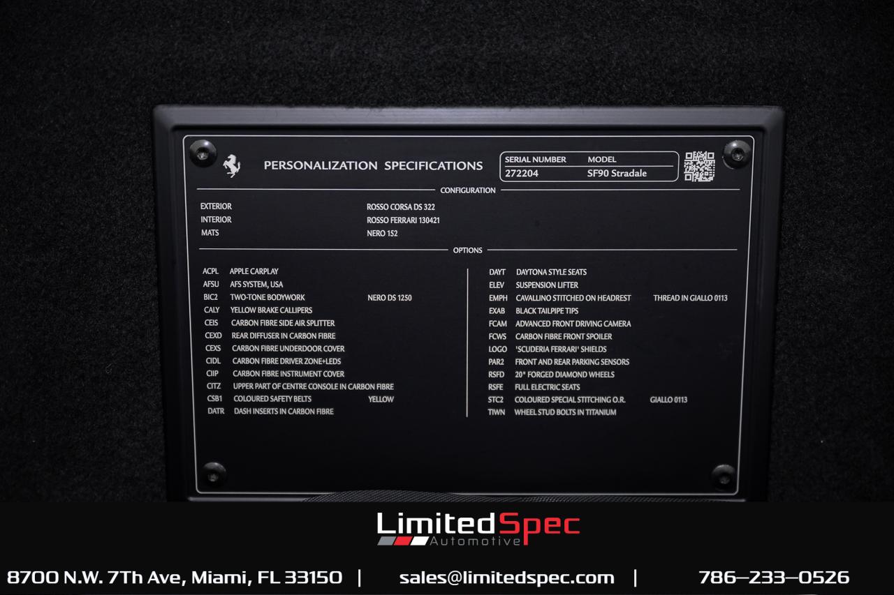 2022 Ferrari SF90 Stradale Coupe 2D Miami FL