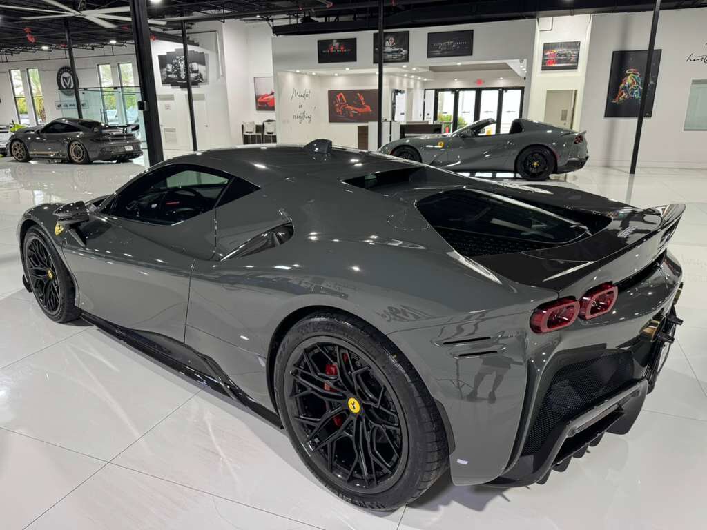 2022 Ferrari SF90 Stradale Grigio Scuro paint, Rosso Ferrari interior, front driving camera, carbon racing seats AND MUCH MORE! Fort Lauderdale FL