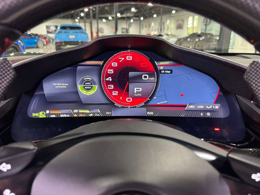 2022 Ferrari SF90 Stradale Grigio Scuro paint, Rosso Ferrari interior, front driving camera, carbon racing seats AND MUCH MORE! Fort Lauderdale FL