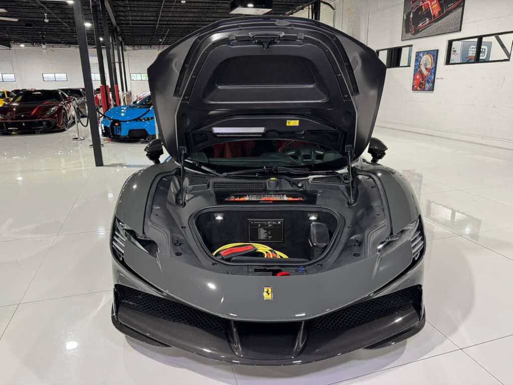 2022 Ferrari SF90 Stradale Grigio Scuro paint, Rosso Ferrari interior, front driving camera, carbon racing seats AND MUCH MORE! Fort Lauderdale FL