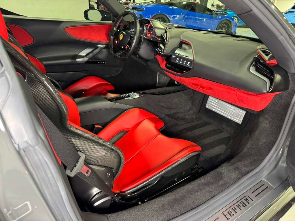 2022 Ferrari SF90 Stradale Grigio Scuro paint, Rosso Ferrari interior, front driving camera, carbon racing seats AND MUCH MORE! Fort Lauderdale FL