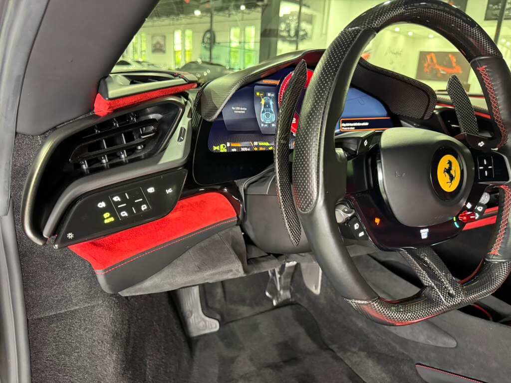 2022 Ferrari SF90 Stradale Grigio Scuro paint, Rosso Ferrari interior, front driving camera, carbon racing seats AND MUCH MORE! Fort Lauderdale FL