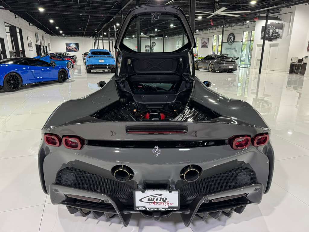2022 Ferrari SF90 Stradale Grigio Scuro paint, Rosso Ferrari interior, front driving camera, carbon racing seats AND MUCH MORE! Fort Lauderdale FL