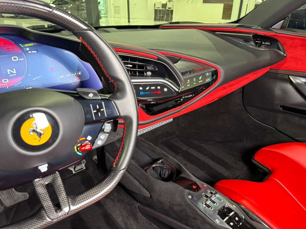 2022 Ferrari SF90 Stradale Grigio Scuro paint, Rosso Ferrari interior, front driving camera, carbon racing seats AND MUCH MORE! Fort Lauderdale FL