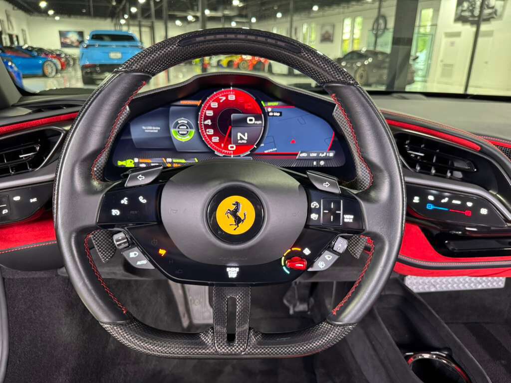 2022 Ferrari SF90 Stradale Grigio Scuro paint, Rosso Ferrari interior, front driving camera, carbon racing seats AND MUCH MORE! Fort Lauderdale FL
