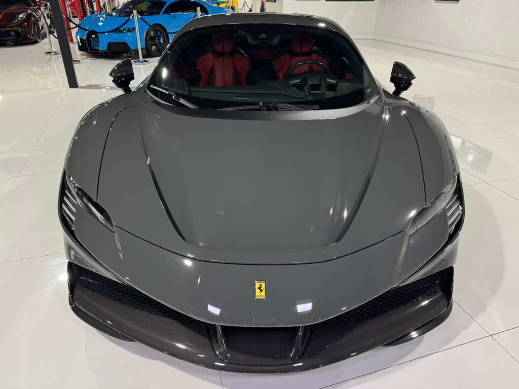 2022 Ferrari SF90 Stradale Grigio Scuro paint, Rosso Ferrari interior, front driving camera, carbon racing seats AND MUCH MORE! Fort Lauderdale FL