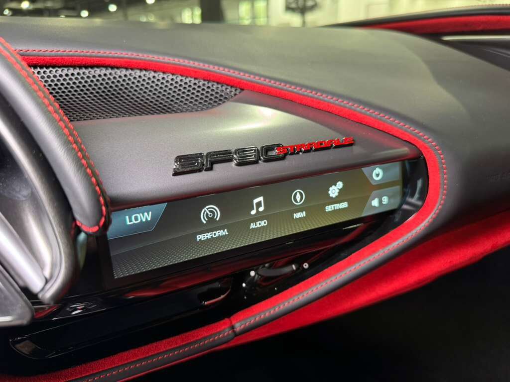 2022 Ferrari SF90 Stradale Grigio Scuro paint, Rosso Ferrari interior, front driving camera, carbon racing seats AND MUCH MORE! Fort Lauderdale FL