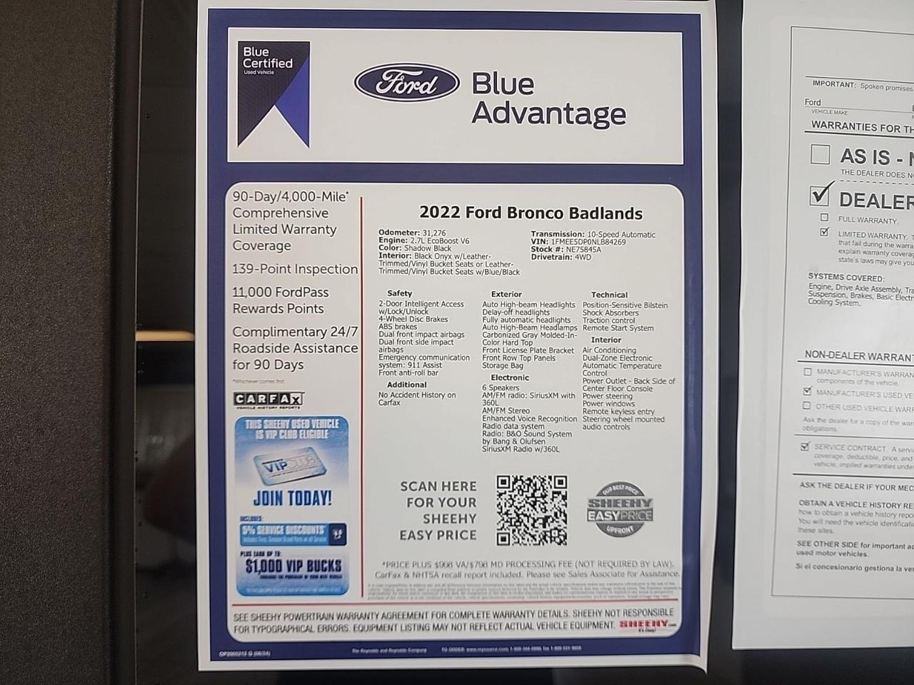 2022 Ford Bronco Badlands Richmond VA