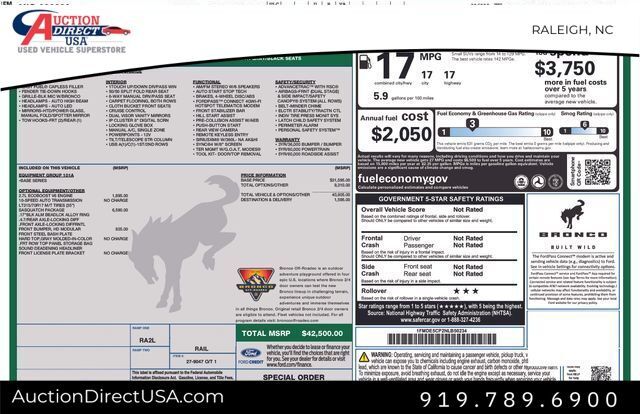 2022 Ford Bronco Base Raleigh NC