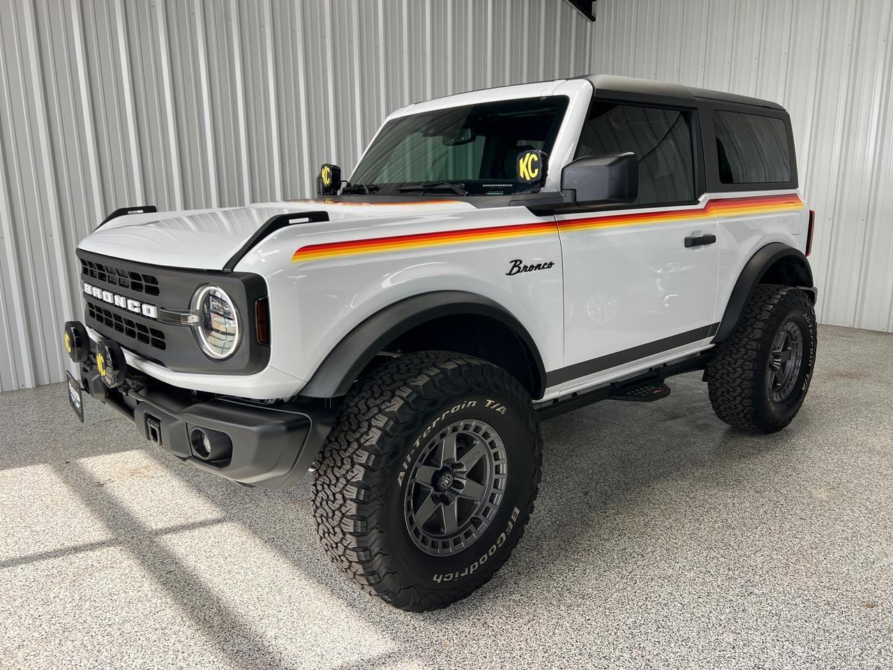 2022 Ford Bronco Black Diamond, Mid Pkg, V6, Lift, Icon Wheels, Upgrade Sound System, Custom Graphics