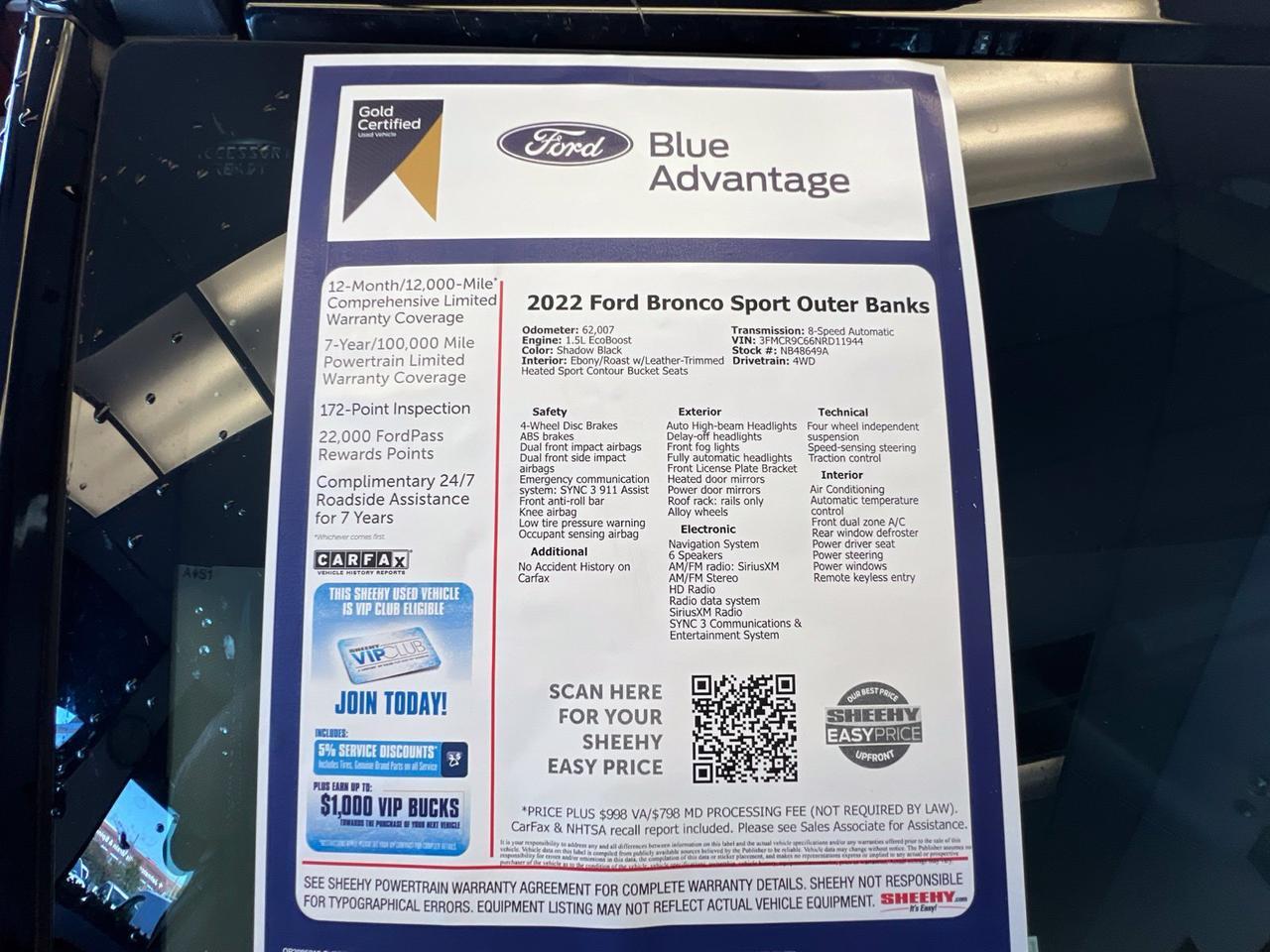 2022 Ford Bronco Sport Outer Banks Richmond VA