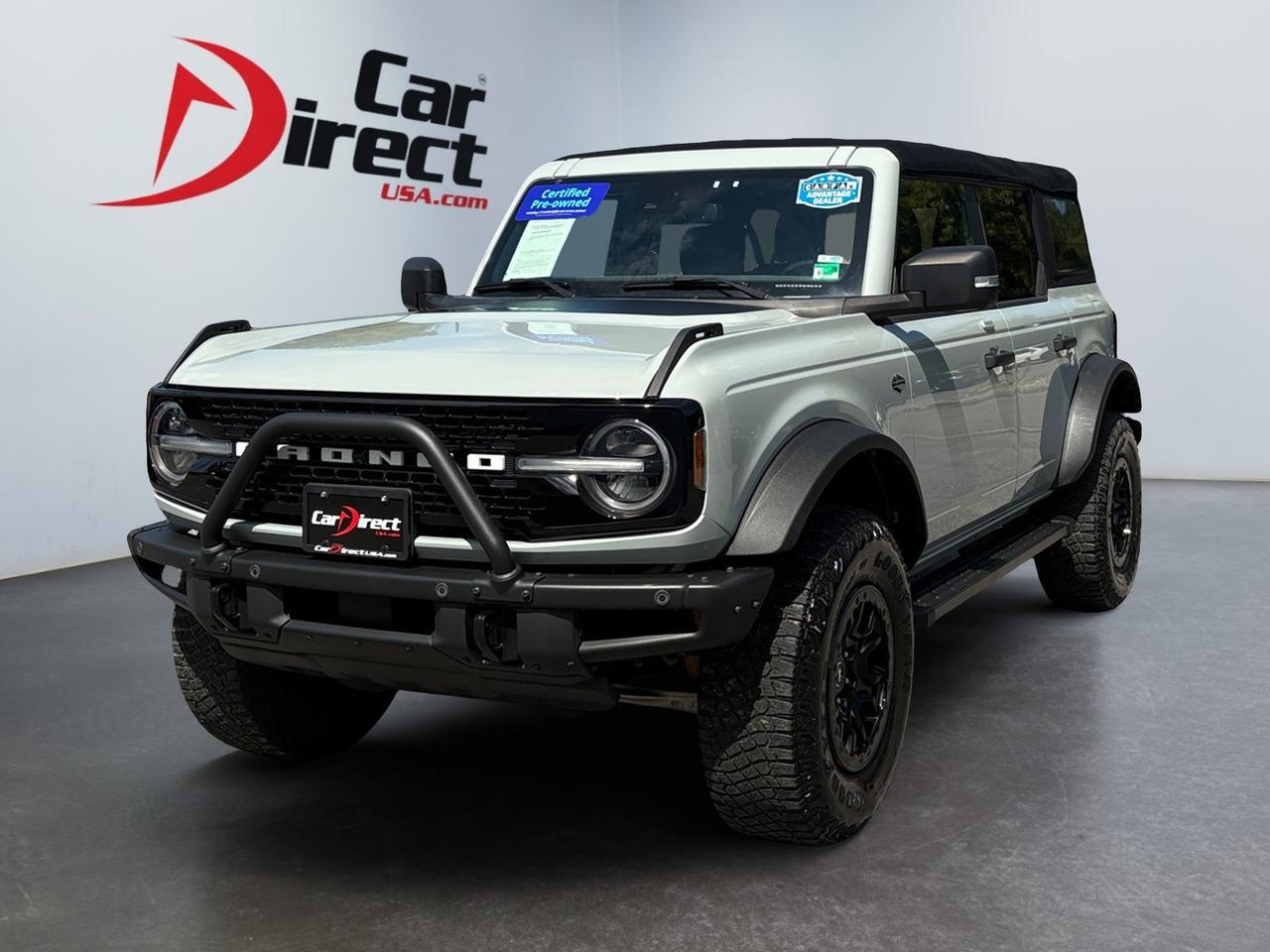 2022 Ford Bronco Wildtrak, RUNNING BOARDS, TOW PACKAGE, FENDER FLARES, BLIND SPOT, LANE KEEP ASSIST, FORWARD COLLISION, 360 BACKUP CAMERA, SELECT DRIVE MODES, HEATED STEERING WHEEL & SEATS, REMOTE START, AUTO START/STOP, CLEAN CARFAX, LOW MILES, RIDE TOUGH IN THIS BR Virginia Beach VA