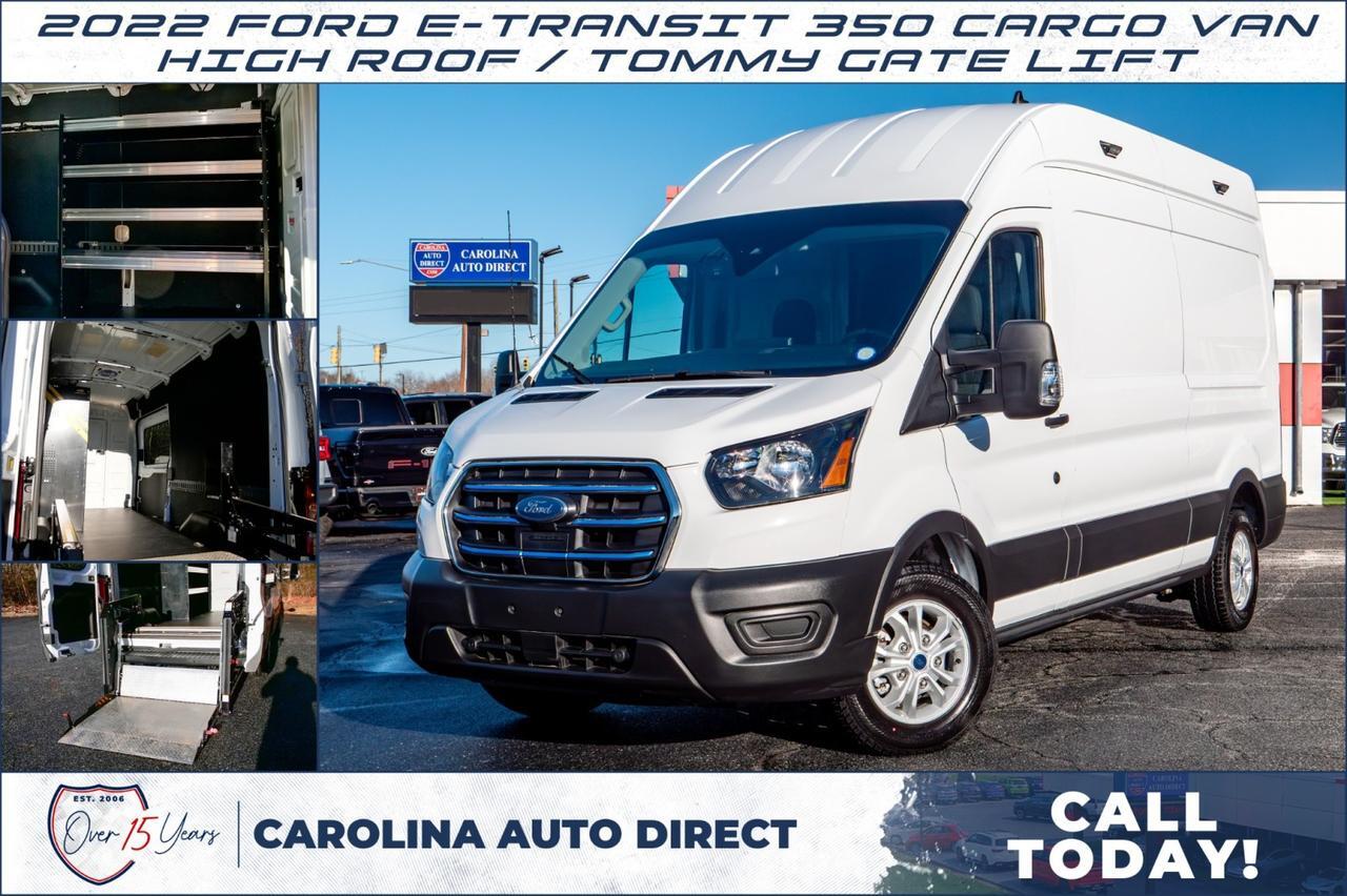 2022 Ford E-Transit 350 Cargo Van / High Roof / Tommy Gate Lift / Shelving!