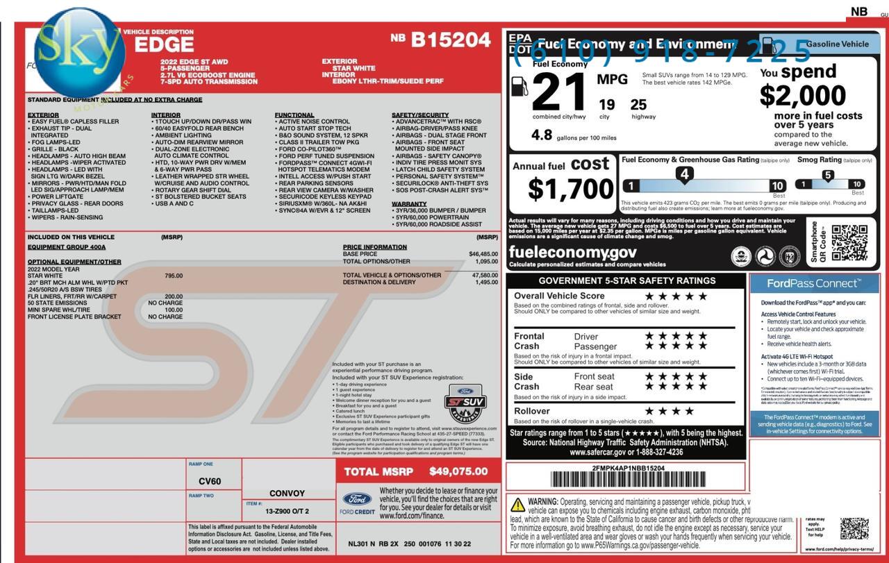 2022 Ford Edge AWD ST
