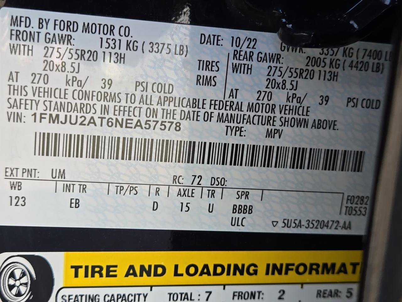 2022 Ford Expedition Limited Glen Burnie MD