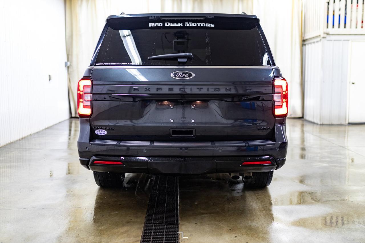 2022 Ford Expedition Max 4x4 Limited Stealth Leather Roof Nav BCam Red Deer AB