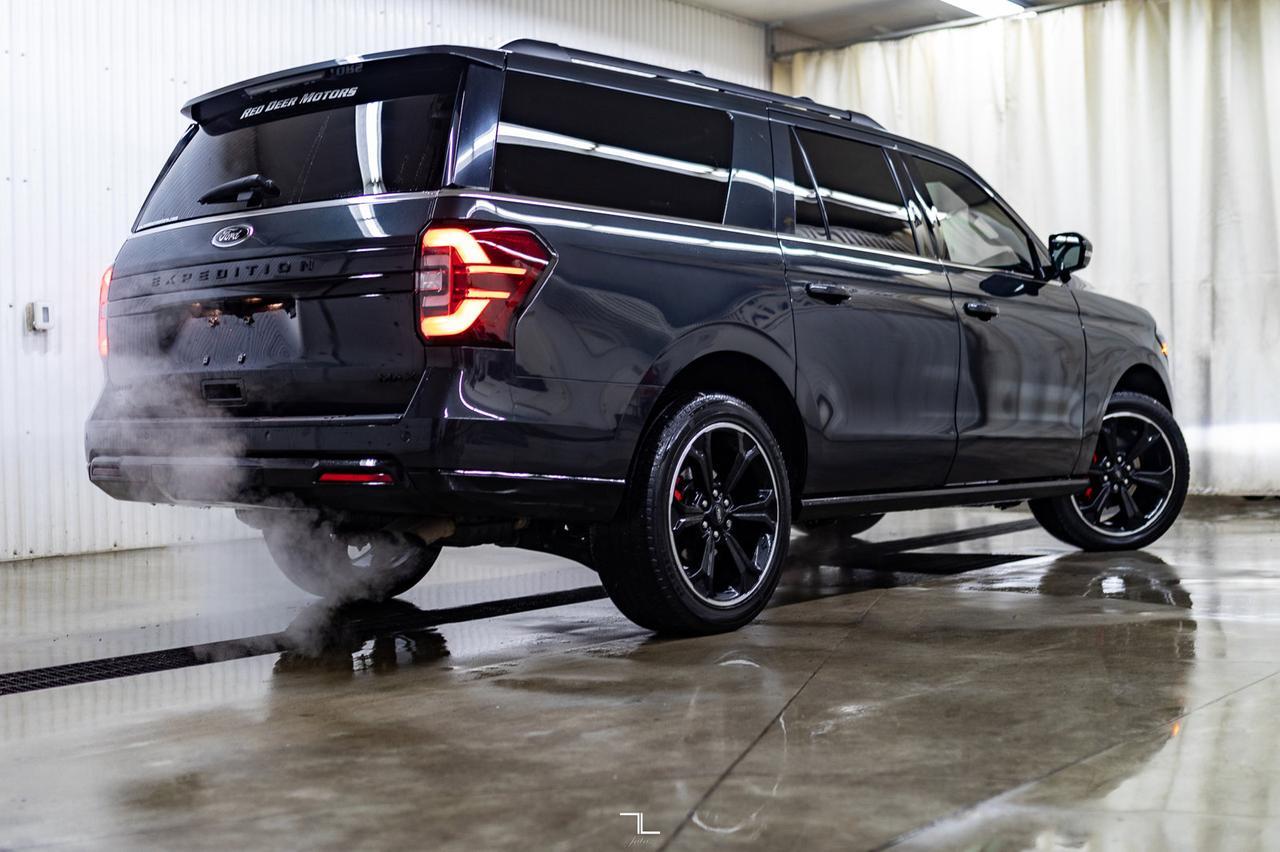 2022 Ford Expedition Max 4x4 Limited Stealth Leather Roof Nav BCam Red Deer AB