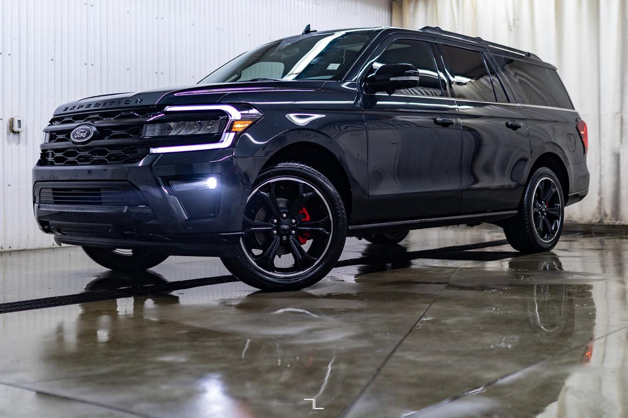 2022 Ford Expedition Max 4x4 Limited Stealth Leather Roof Nav BCam Red Deer AB